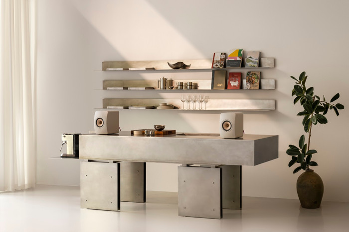 KEF LS50 Wireless II Beige product in use