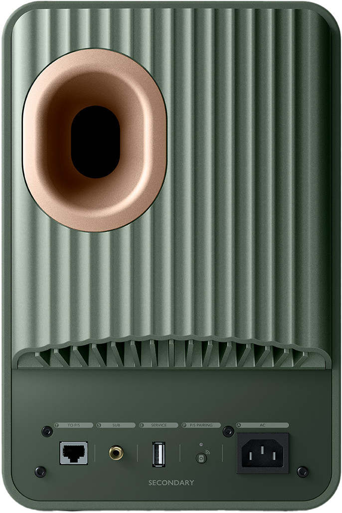 KEF LS50 Wireless II Dark Green back