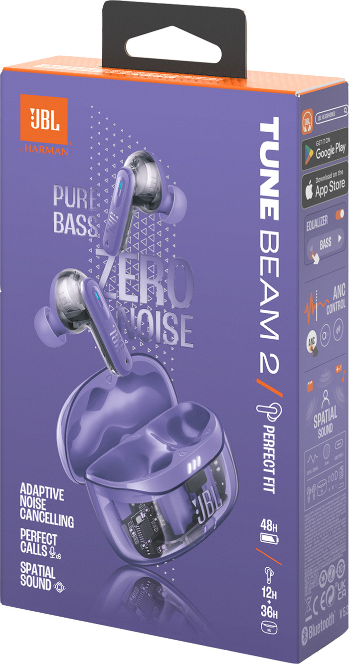 JBL Tune Beam 2 Ghost Purple packaging