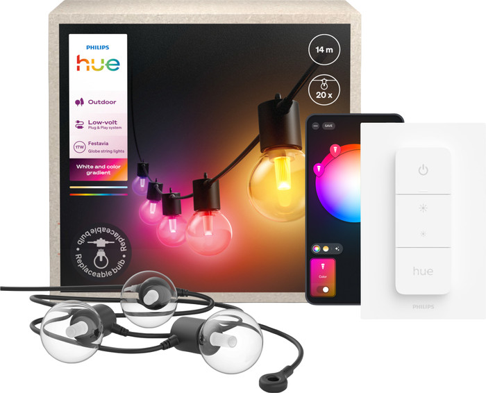 Philips Hue Festavia Globe Lichterkette - 14 Meter + Dimmer Main Image