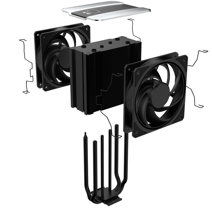 Cooler Master V4 Alpha 3DHP Schwarz visueller lieferant