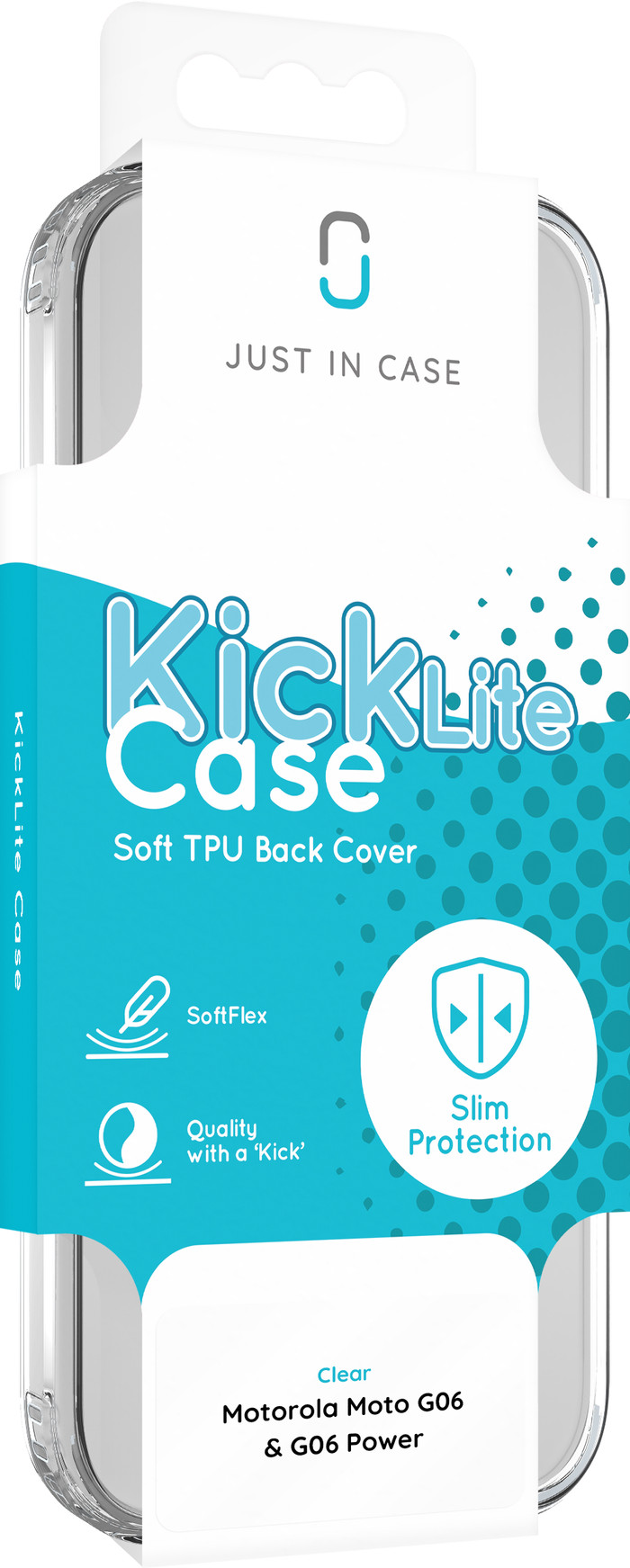 Just in Case Soft Design Motorola Moto G06 Backcover Transparent verpackung