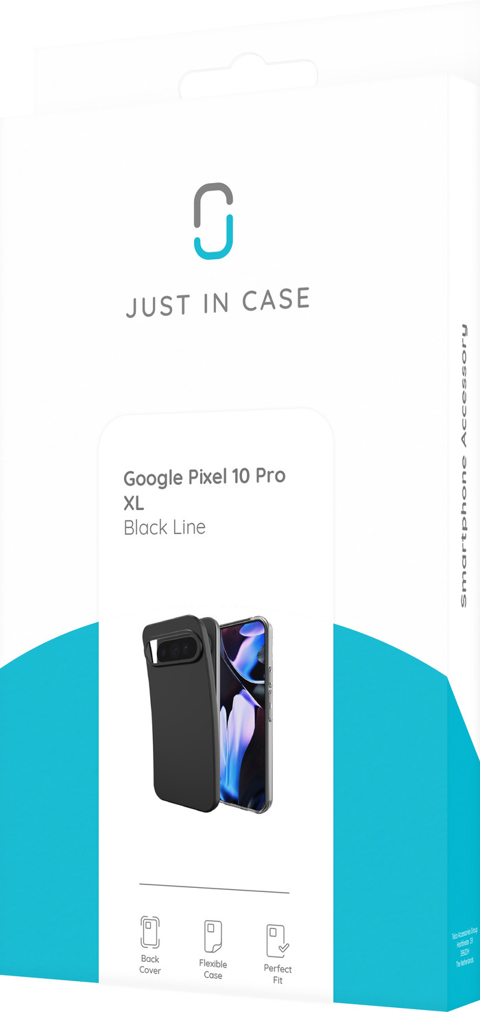 Just in Case Soft Design Google Pixel 10 Pro XL Backcover Schwarz verpackung