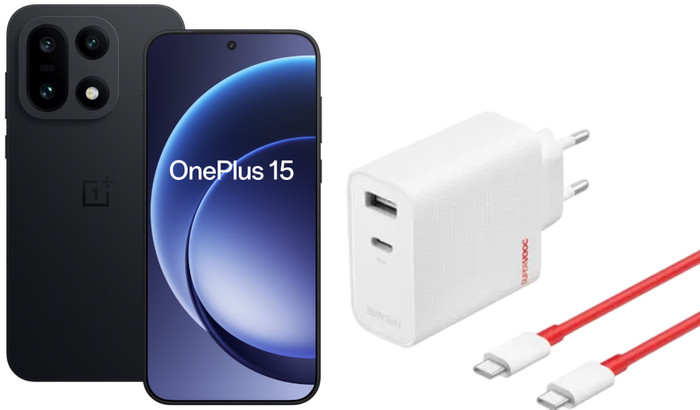 OnePlus 15 256GB Schwarz 5G + OnePlus SuperVOOC Ladegerät 120 W + USB-C-Kabel Main Image