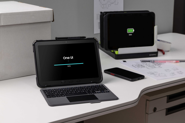 Samsung Galaxy Tab Active5 Pro 10,1 Zoll 256GB Wi-Fi + 5G produkt in gebrauch