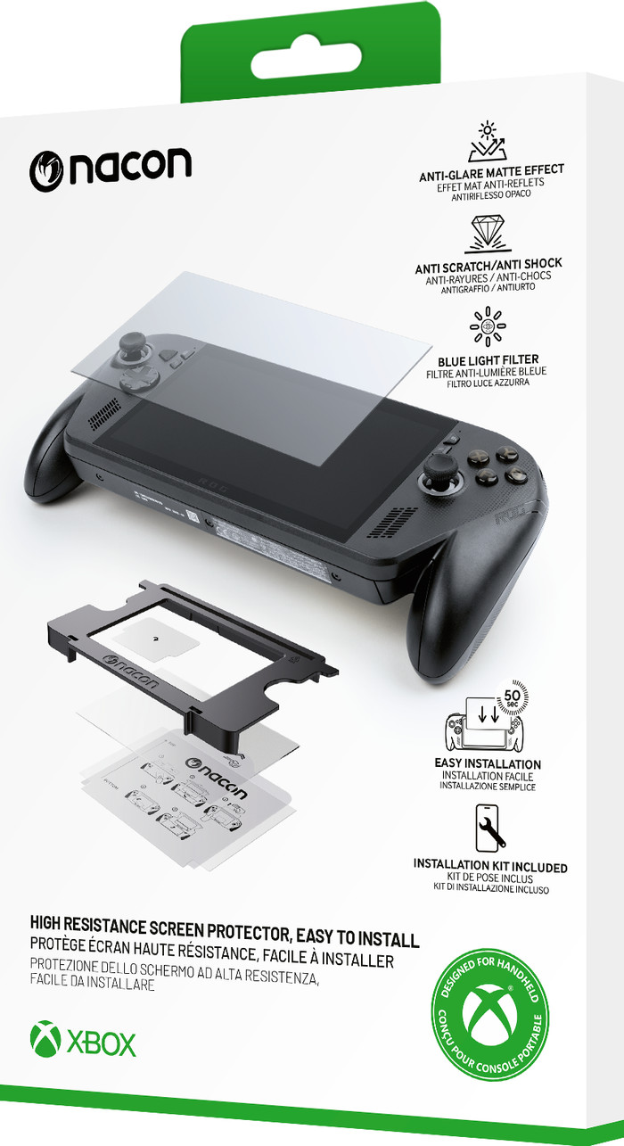 Nacon ASUS ROG Ally Xbox and X Screen Protector packaging