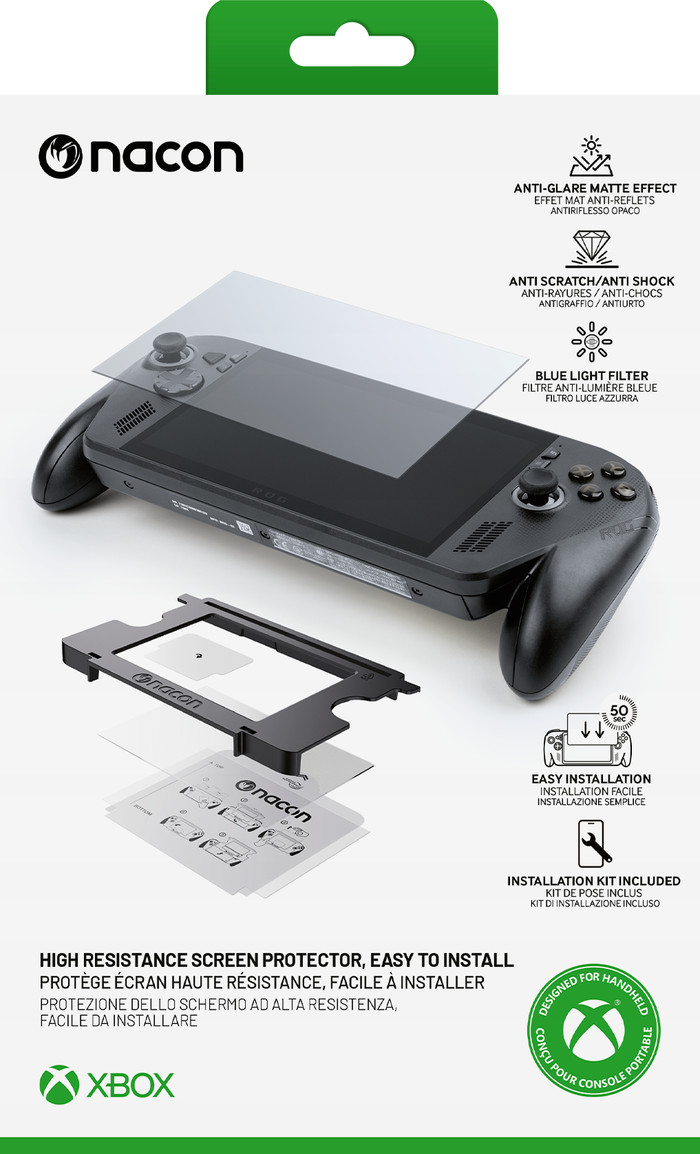 Nacon ASUS ROG Ally Xbox and X Screen Protector packaging