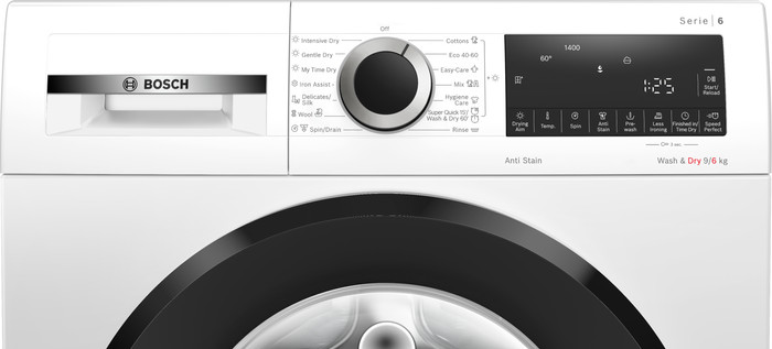 Bosch WNG24401BY - 9/6 kg detail