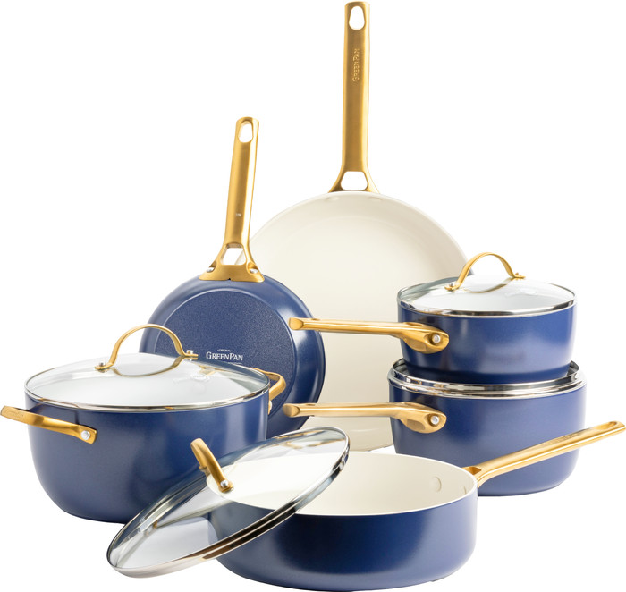 GreenPan Padova Topf- und Pfannenset 10-teilig Oxford Blue Main Image
