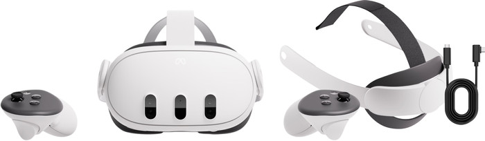 Meta Quest 3 512GB Refurbished + BlueBuilt PC Link-Kabel + Elite Strap Main Image