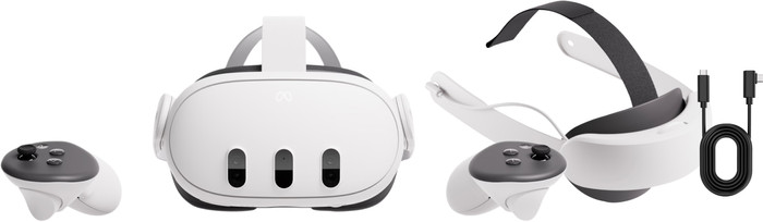 Meta Quest 3 512GB Refurbished + BlueBuilt PC Link-Kabel + Elite Strap mit Akku Main Image