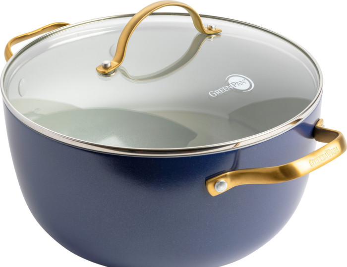 GreenPan Padova Topf- und Pfannenset 10-teilig Oxford Blue vorne