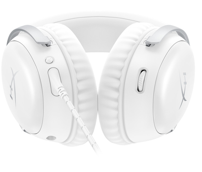 HyperX Cloud III Wired Gaming-Headset - Weiß (PC, PS5, Xbox Series X/S) unten