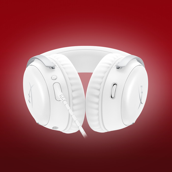 HyperX Cloud III Wired Gaming-Headset - Weiß (PC, PS5, Xbox Series X/S) visueller lieferant