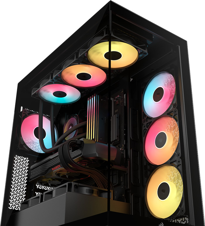CORSAIR 3500X RS-R ARGB Schwarz produkt in gebrauch
