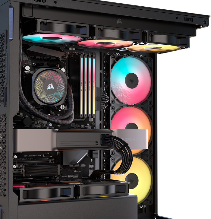 CORSAIR 3500X RS-R ARGB Schwarz produkt in gebrauch