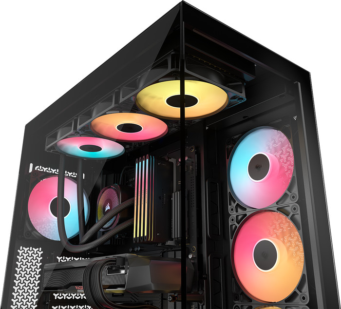 CORSAIR 3500X RS-R ARGB Schwarz produkt in gebrauch