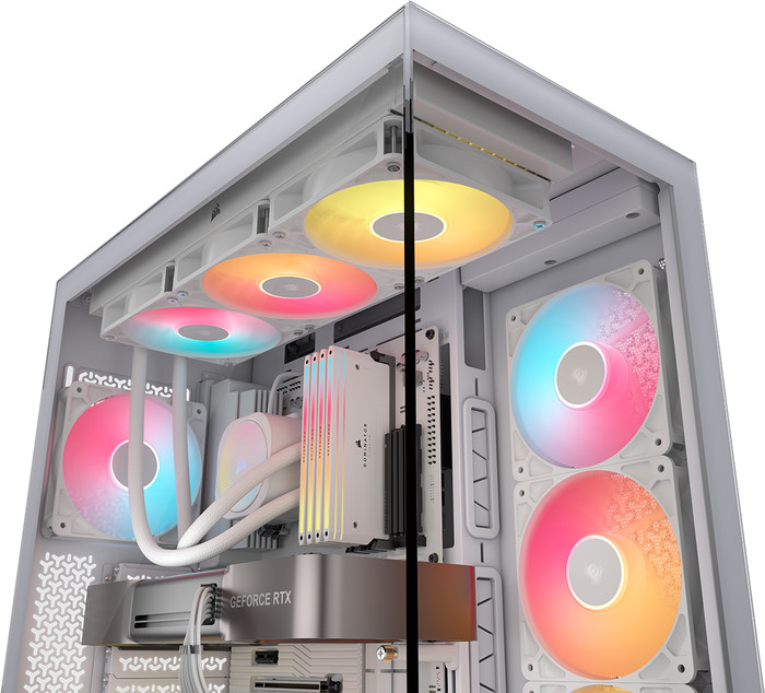 CORSAIR 3500X RS-R ARGB Weiß produkt in gebrauch