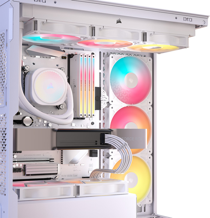 CORSAIR 3500X RS-R ARGB Weiß produkt in gebrauch