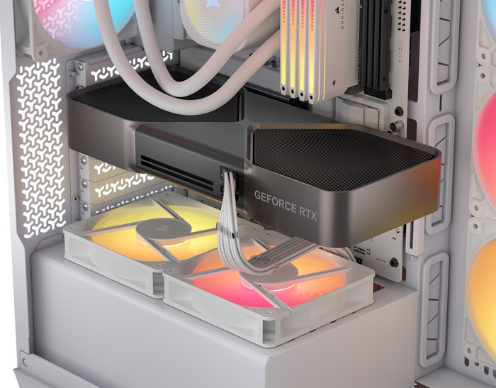 CORSAIR 3500X RS-R ARGB Weiß produkt in gebrauch