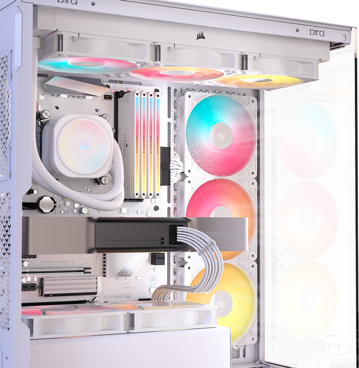 CORSAIR 3500X RS-R ARGB Weiß produkt in gebrauch