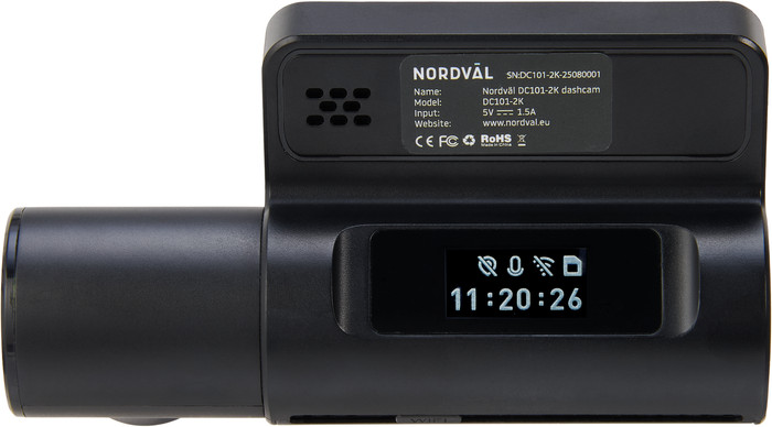 Nordval DC101-2K Dashcam rückseite