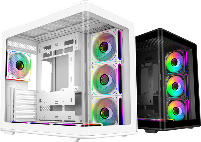 Cooler Master Elite 600 Weiß ARGB vorne