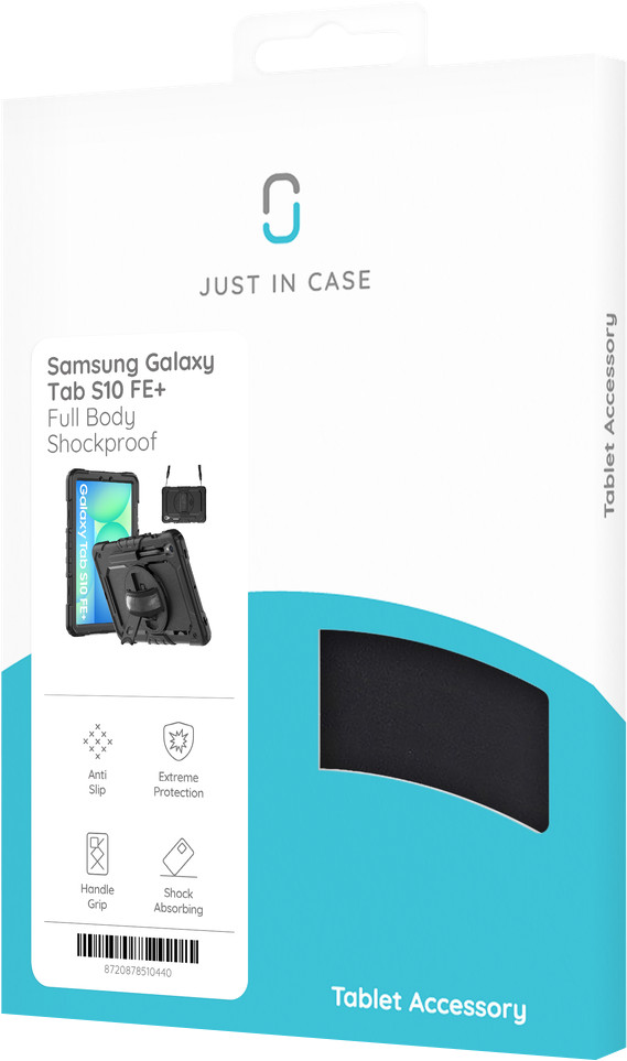 Just in Case Samsung Galaxy Tab S10 FE Plus Shockproof Case Schwarz verpackung