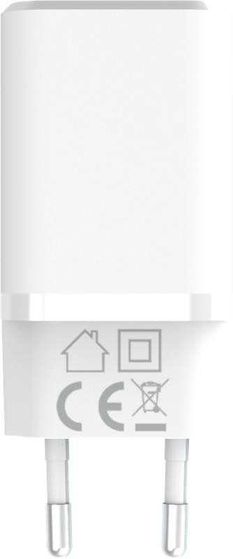 BlueBuilt Power-Delivery-Ladegerät mit 2 USB-C-Anschlüssen 65 W Weiß vorne