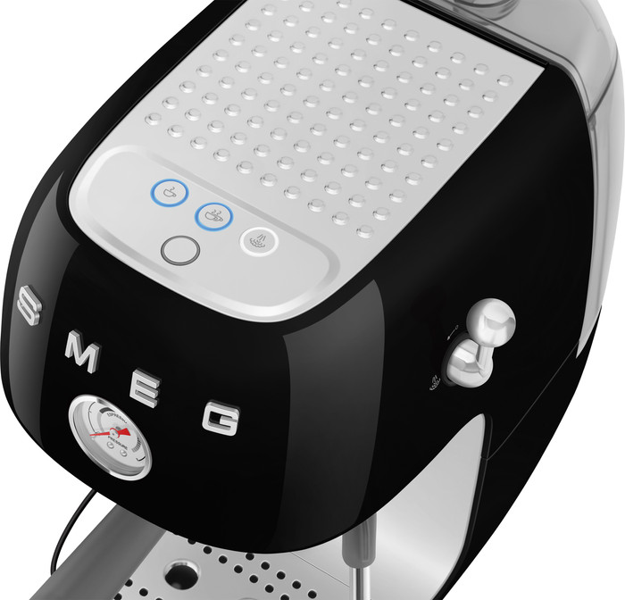 SMEG ECF03BLEU Schwarz oberseite