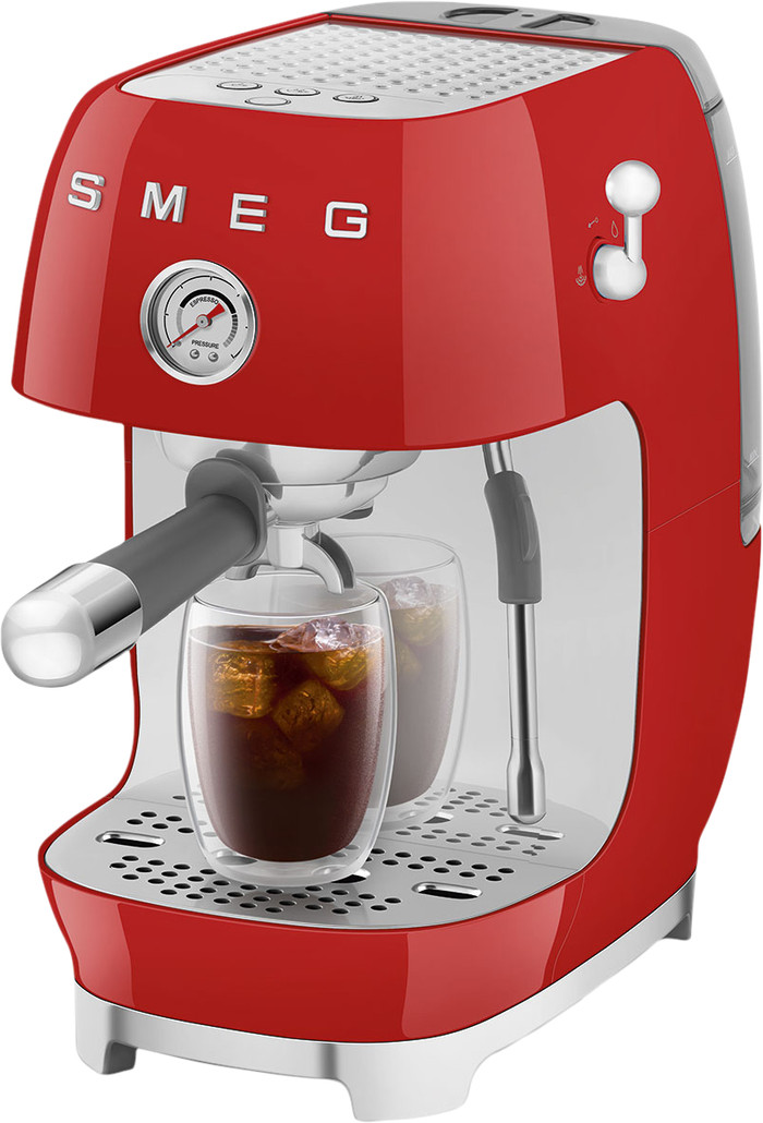 SMEG ECF03RDEU Rot linke seite