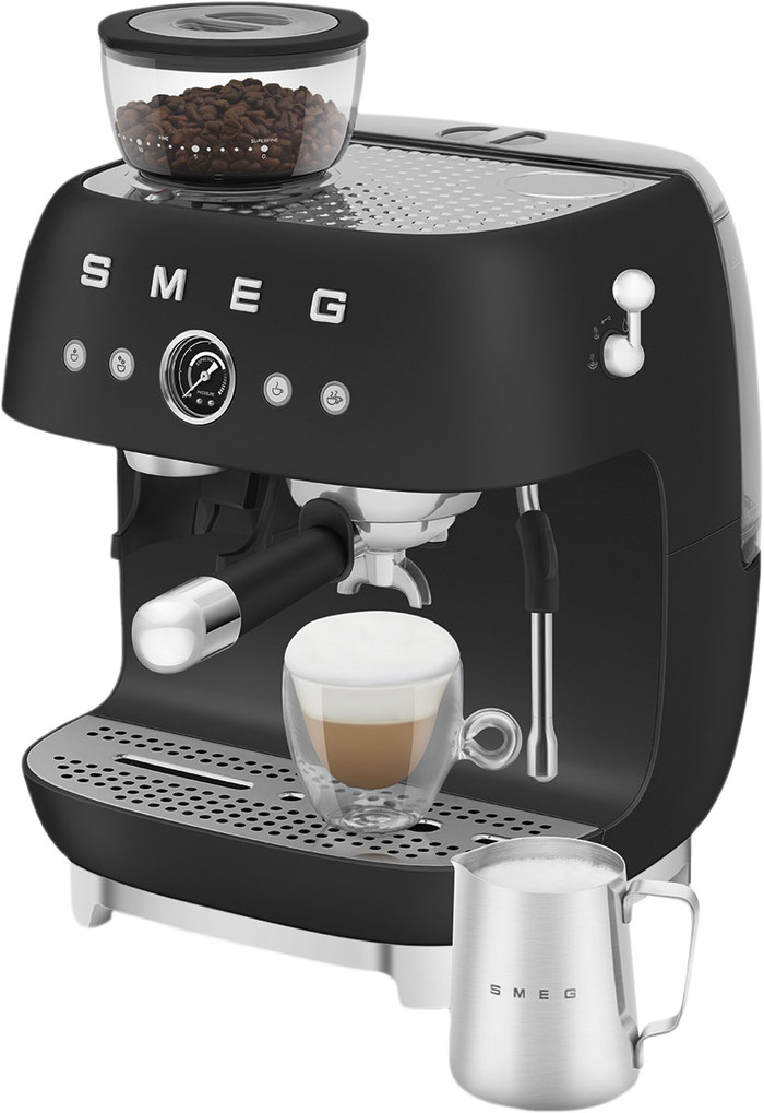 SMEG EGF03BLMEU Mattschwarz linke seite