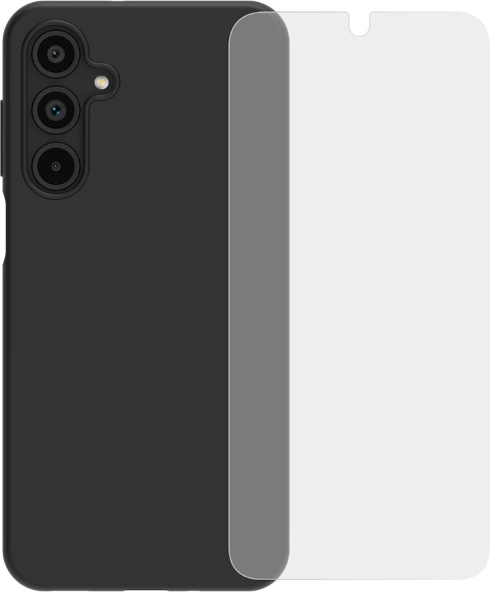 BlueBuilt Back Cover Samsung Galaxy A16 4G/5G Black + Screen Protector Glass Main Image