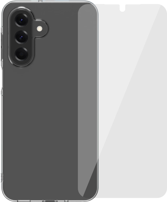 BlueBuilt Samsung Galaxy A17 4G/5G Back Cover Transparent + Screen Protector Glass Main Image