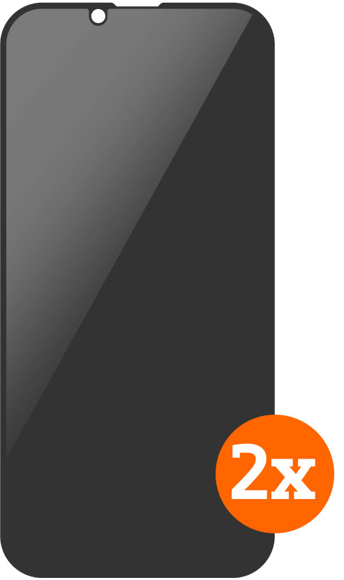 BlueBuilt iPhone 16e Privacy Filter Screen Protector Glass Duo Pack Main Image