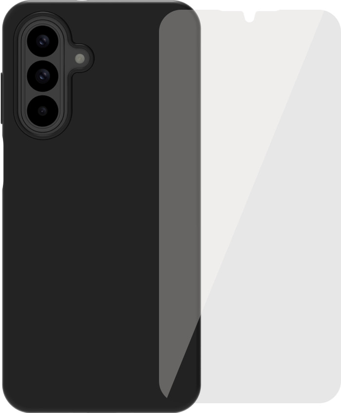 BlueBuilt Samsung Galaxy A26 Backcover Schwarz + Panzerglas Main Image