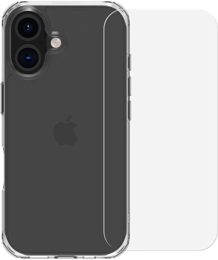 BlueBuilt Protective Backcover iPhone 16 Transparent + Panzerglas Main Image