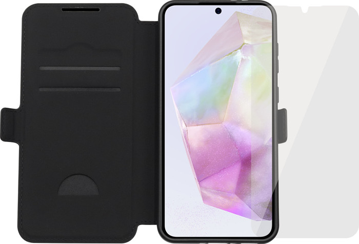 BlueBuilt Samsung Galaxy A36 Book Case Schwarz + Panzerglas Main Image