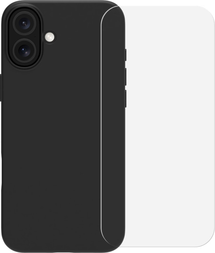 BlueBuilt Back Cover Apple iPhone 16 Plus Black + Screen Protector Glass Main Image