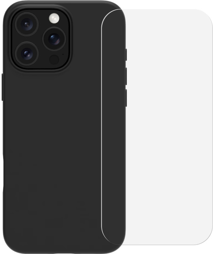 BlueBuilt Backcover iPhone 16 Pro Schwarz + Panzerglas Main Image