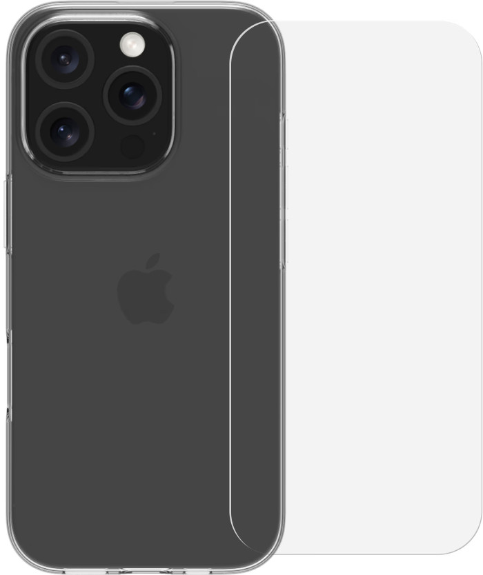 BlueBuilt Backcover iPhone 16 Pro Transparent + Panzerglas Main Image