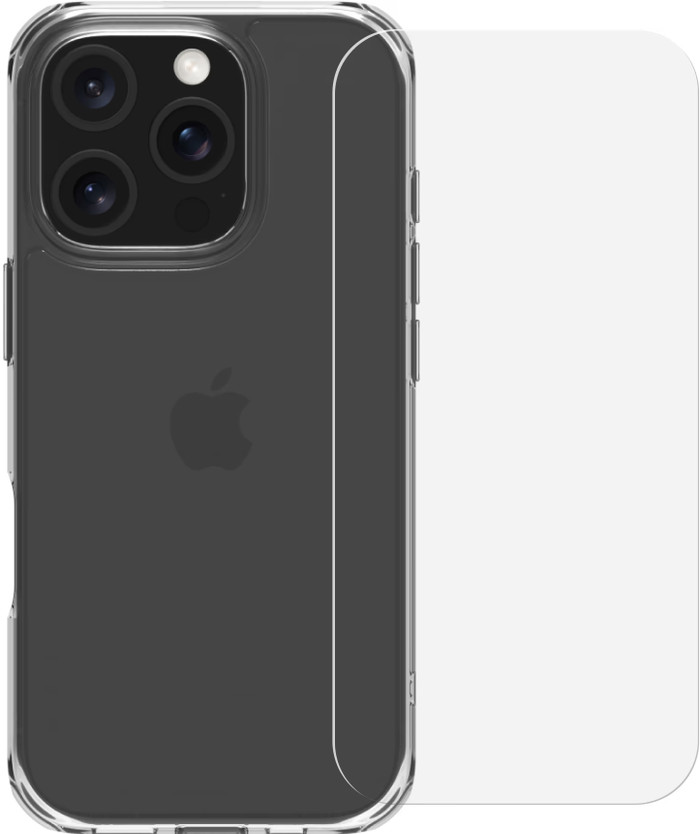 BlueBuilt Protective Backcover iPhone 16 Pro Transparent + Panzerglas Main Image