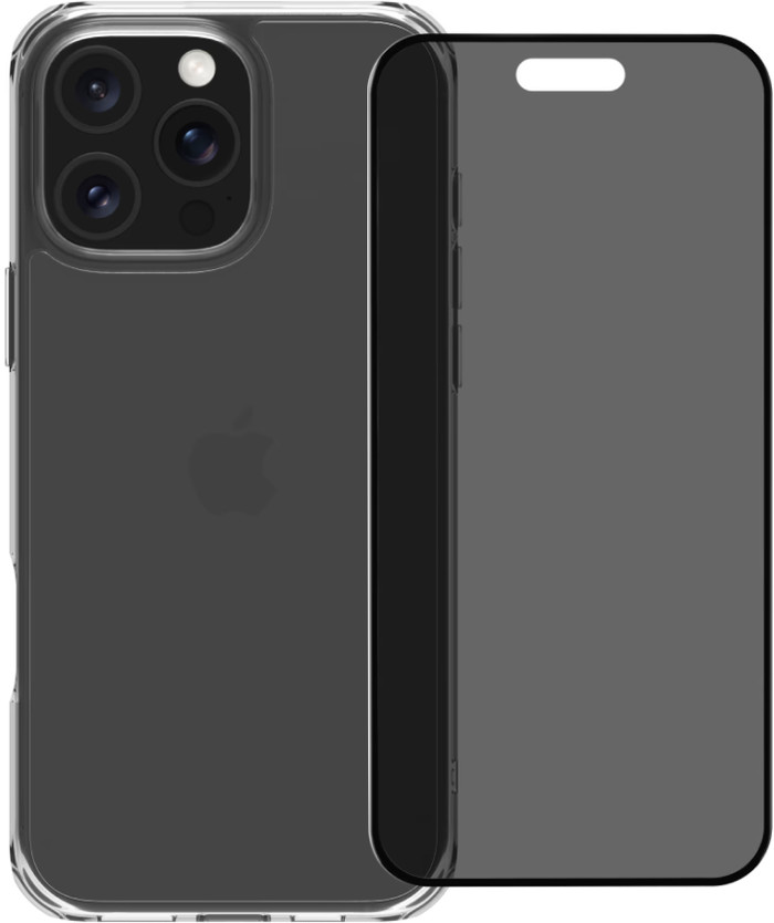 BlueBuilt Protective Backcover iPhone 16 Pro Max Transparent + Privacy Displayschutz Main Image