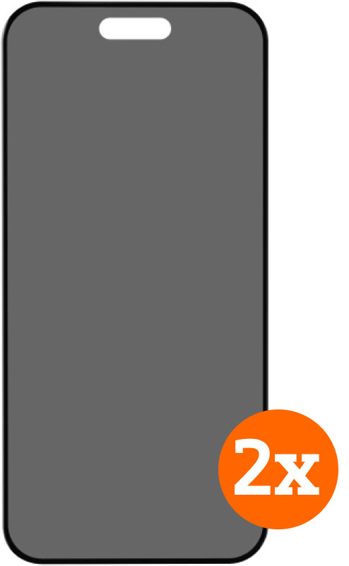 BlueBuilt Apple iPhone 17 Pro Max Privacy Filter Screen Protector Glass Duo Pack Main Image