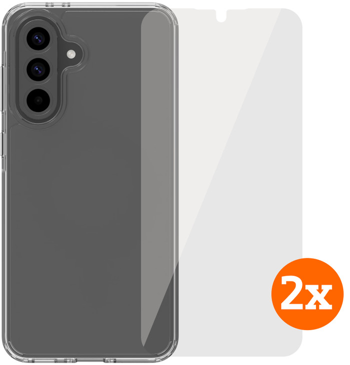 BlueBuilt Protective Backcover Samsung Galaxy A56 Transparent + Displayschutz Doppelpack Main Image