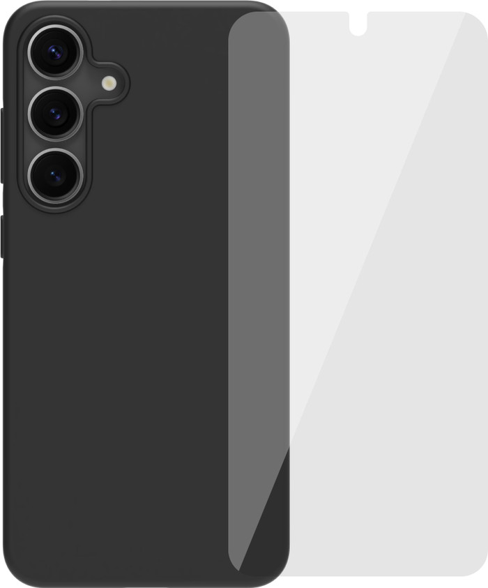 BlueBuilt Samsung Galaxy S25 Plus Backcover Schwarz + Panzerglas Main Image