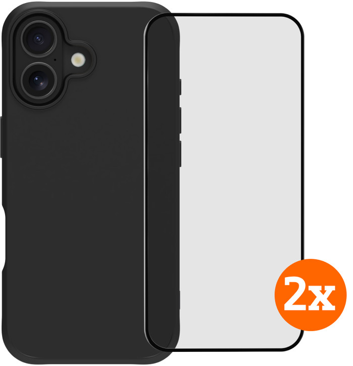 BlueBuilt Protective Backcover iPhone 17 Schwarz + Panzerglas Doppelpack Main Image