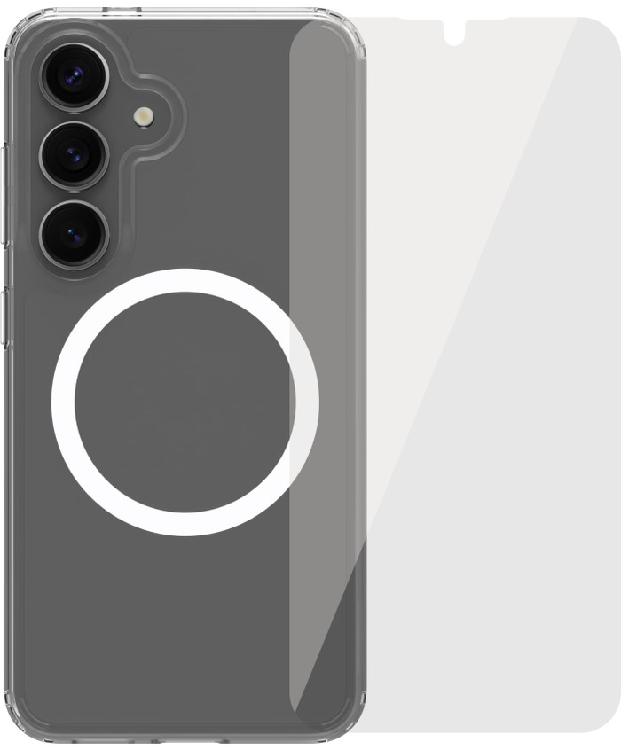 BlueBuilt Protective Backcover Samsung Galaxy S25 Transparent + Panzerglas Main Image