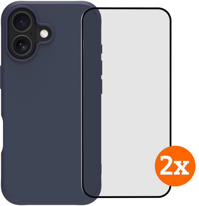 BlueBuilt Protective Backcover iPhone 17 Blau + Panzerglas Doppelpack Main Image