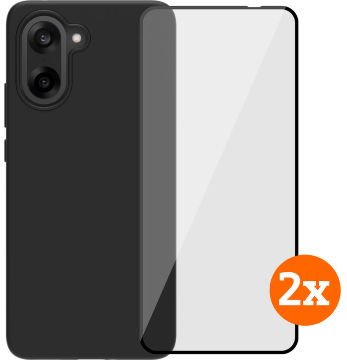 BlueBuilt OnePlus Nord CE 5 Back Cover Black + Screen Protector Glass Duo Pack Main Image